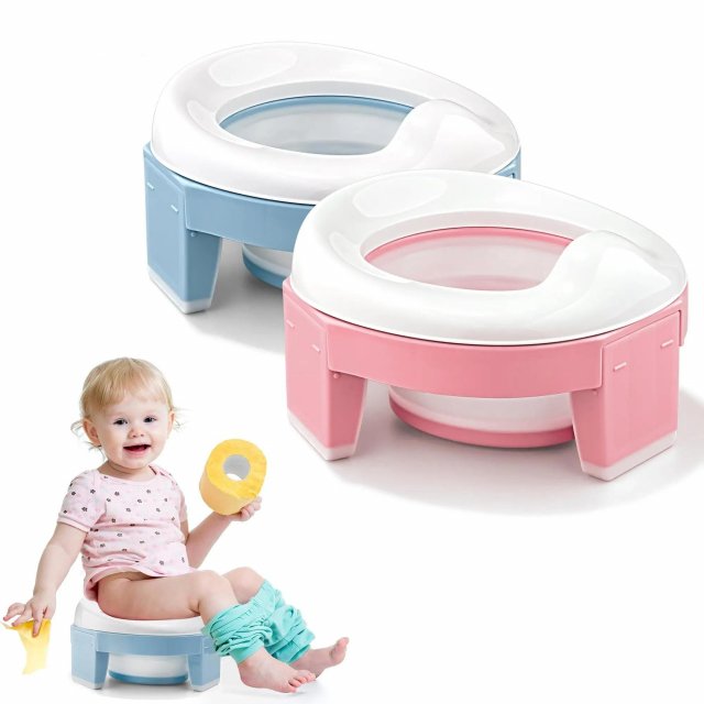 3-in-1 Portable Baby Potty Training Seat – Folding Travel Toilet Chair