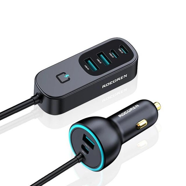 105W Multi-Port USB-C Fast Car Charger