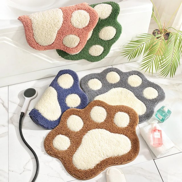 Cartoon Foot Shape Absorbent Bath Mat - Image 5