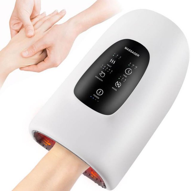 Electric Hand Massager with Air Compression & Heating for Hand Fatigue Relief