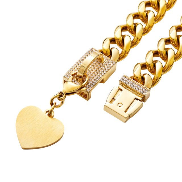 18K Gold Dog Chain Collar - Image 5