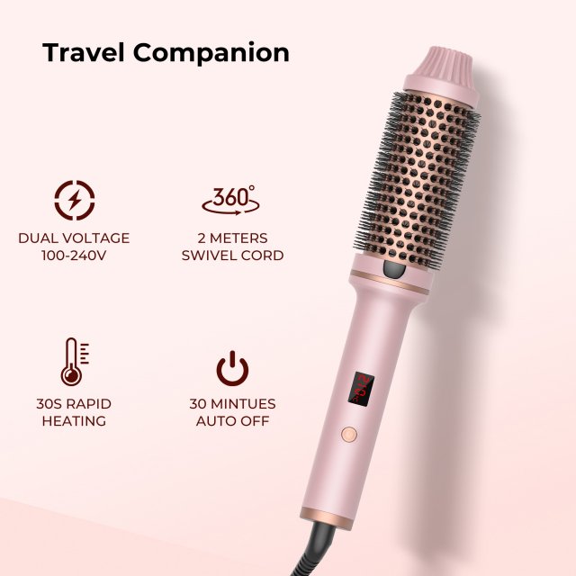 Thermal Curling Iron Brush Ceramic Hot Brush for Loose & Voluminous Curls - Image 4