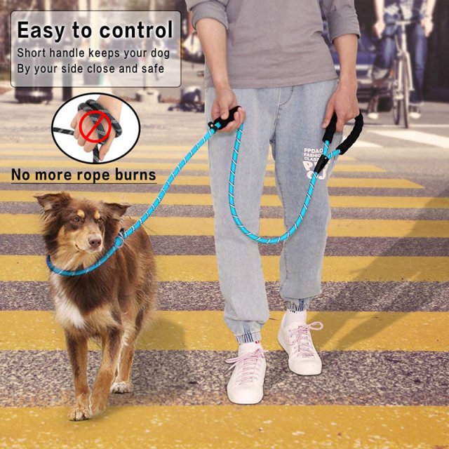 Anti-Choking Reflective Dog Leash with Two Padded Handles for Medium-Large Dogs - Image 6