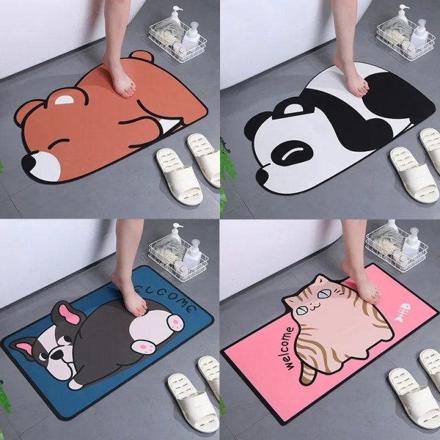 Super Absorbent Cute Animal Rug for Bathroom and Bedroom - Image 6