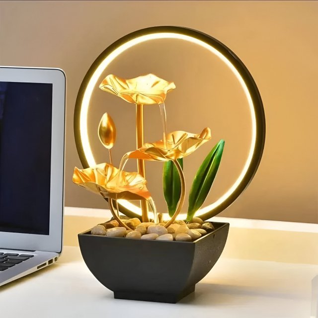 USB Lotus Leaf Water Fountain - Image 6