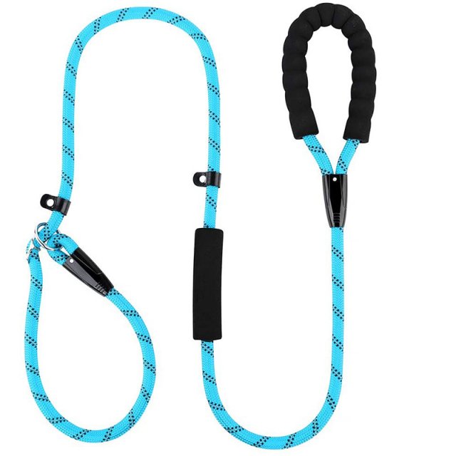 Anti-Choking Reflective Dog Leash with Two Padded Handles for Medium-Large Dogs