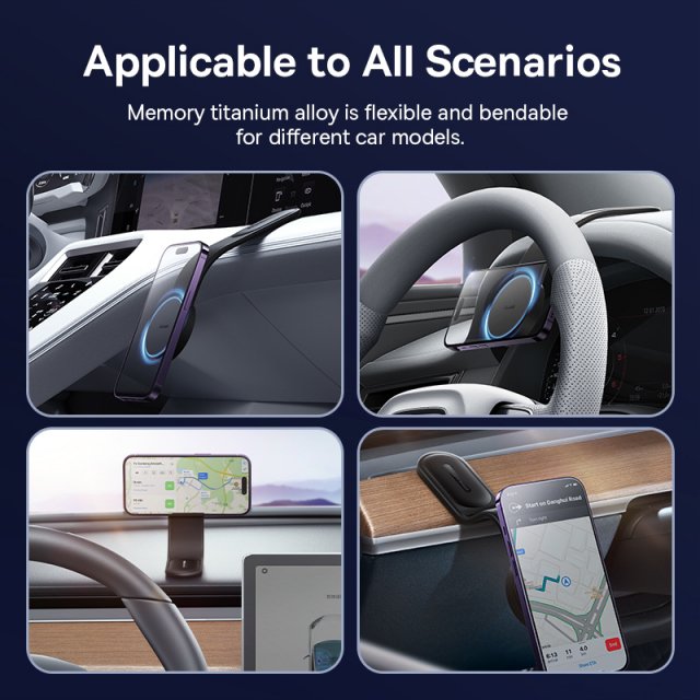 Flexible Magnetic Car Phone Holder with Wireless Charging - Image 6