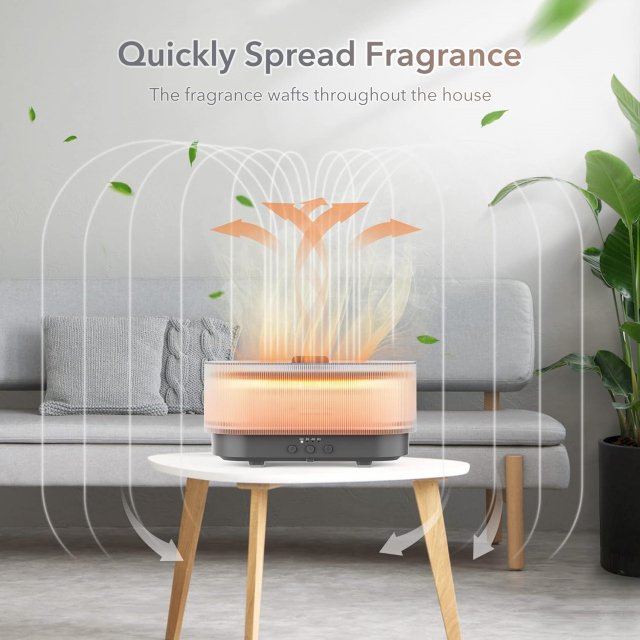 USB Flame Perfume Air Humidifier 2-in-1 Aroma Diffuser, 300ml Essential Oil Diffuser - Image 6