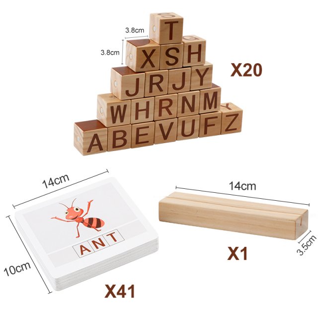 Magnetic Wooden Alphabet Blocks - Image 6