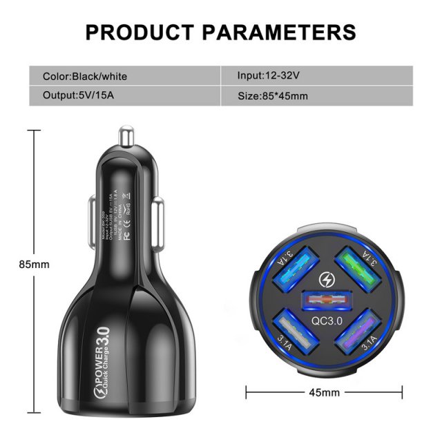 5-Port Fast USB Car Charger - Image 7