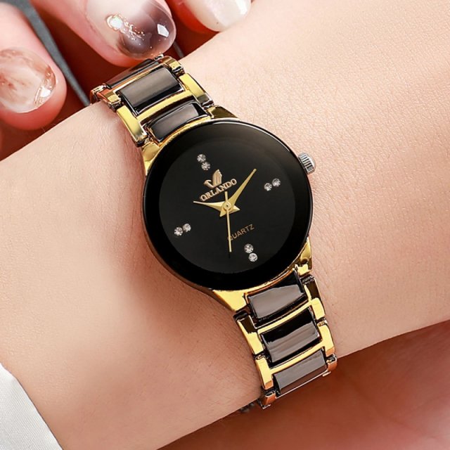 Fashion Rhinestone Watch with Stainless Steel Band - Image 4