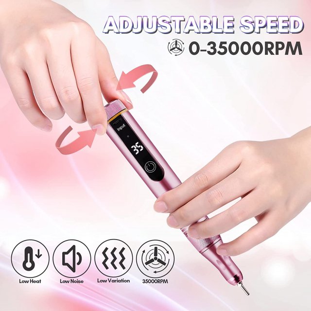 Rechargeable Cordless Nail Drill 35000RPM Electric Nail File - Image 3