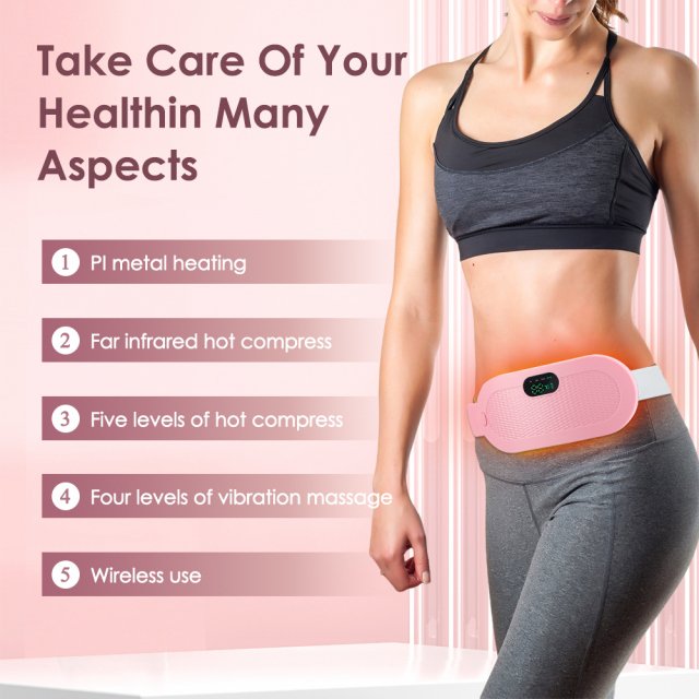 5-Level Heating Pad & Electric Massager for Menstrual Pain Relief - Image 3