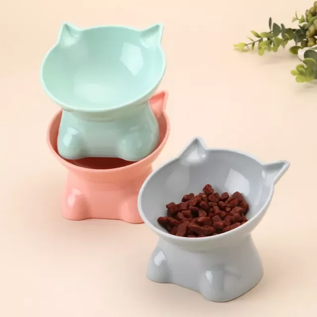 Cute Cat-Shaped Elevated Feeder for Cats and Dogs - Image 3