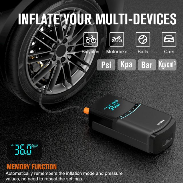 Portable 2000A Car Jump Starter with 150PSI Air Compressor - Image 3