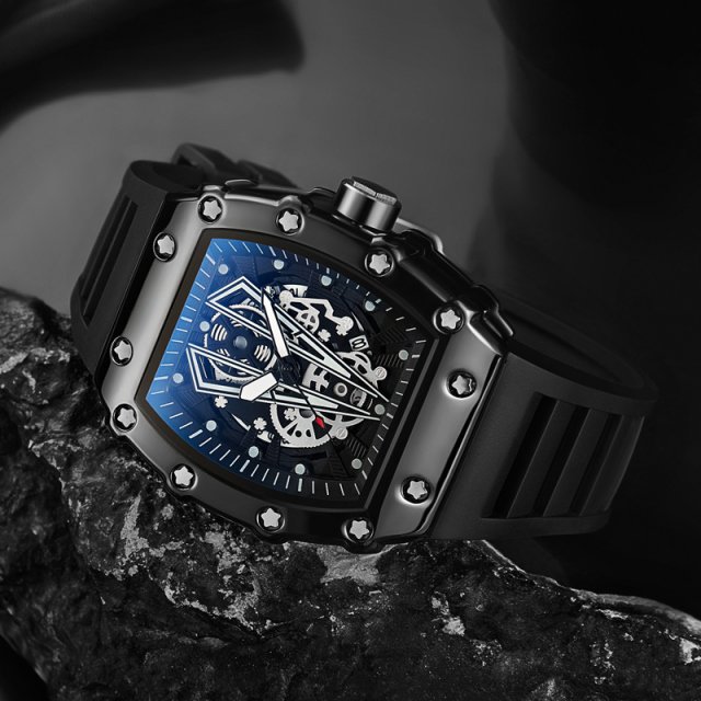 Men's Skeleton Dial Sport Watch - Image 5