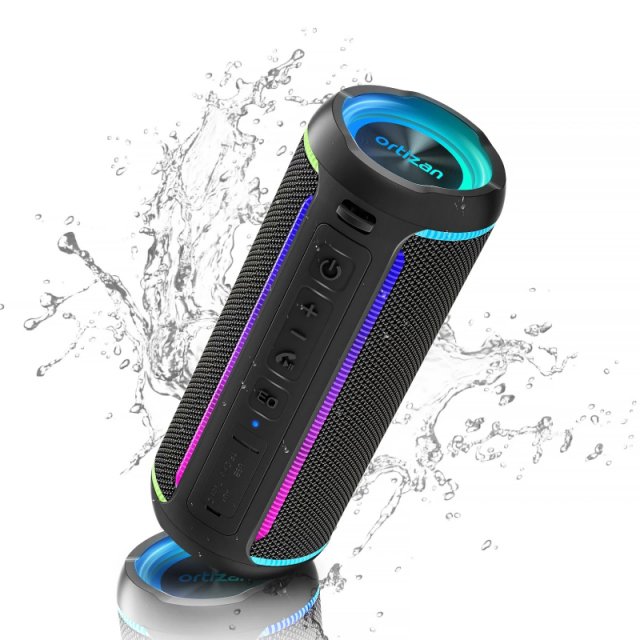 40W Portable Bluetooth Speaker with RGB Light, Waterproof & TWS Pairing