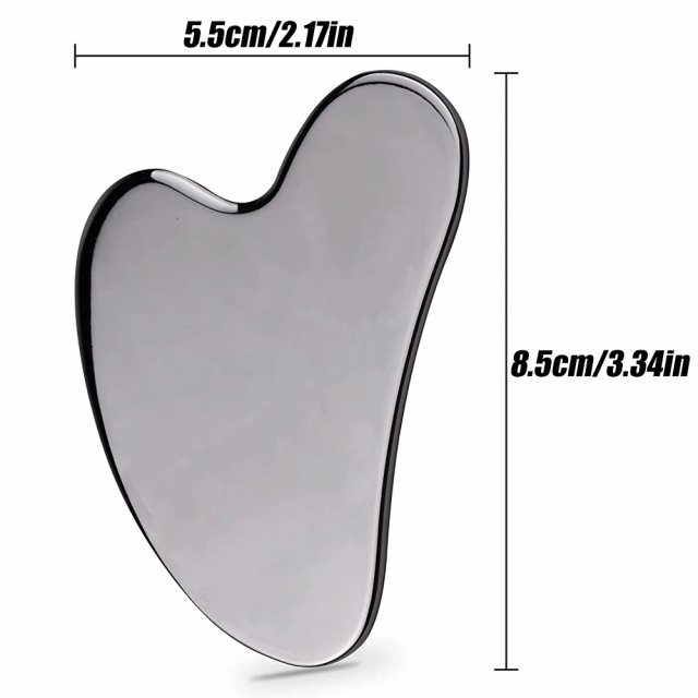 Heart-Shaped Stainless Steel Gua Sha Massage Tool for Skin & Muscle Therapy - Image 7