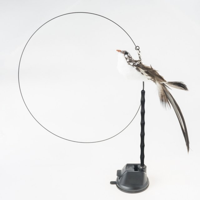 Hands-Free Feather Cat Wand with Bell & Suction Cup