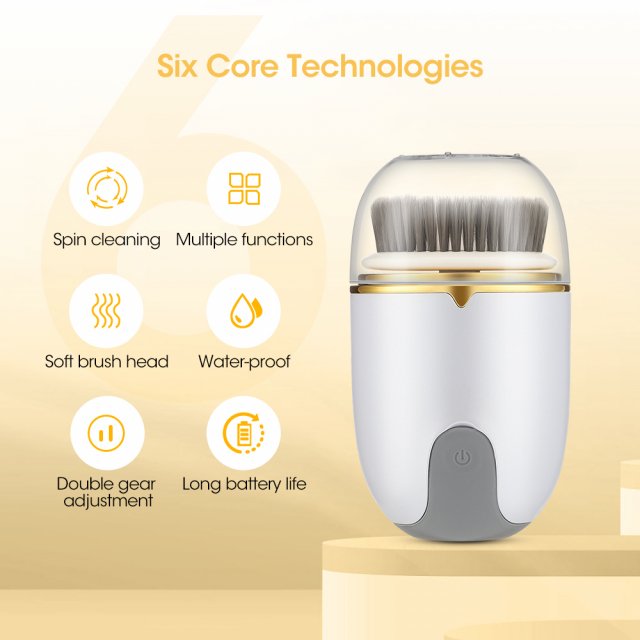 3-in-1 Electric Facial Cleansing Brush – Rotating Waterproof Skin Care Tool - Image 6