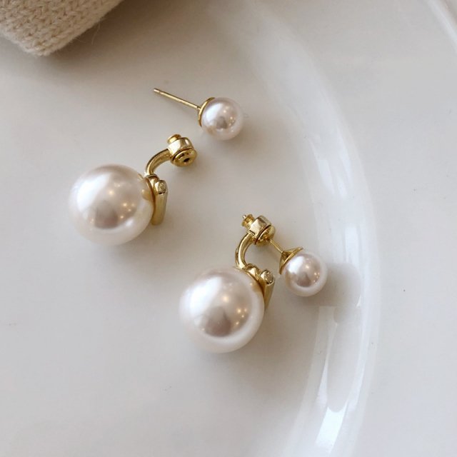 Elegant Double Pearl Drop Earrings – Timeless Sophistication - Image 6