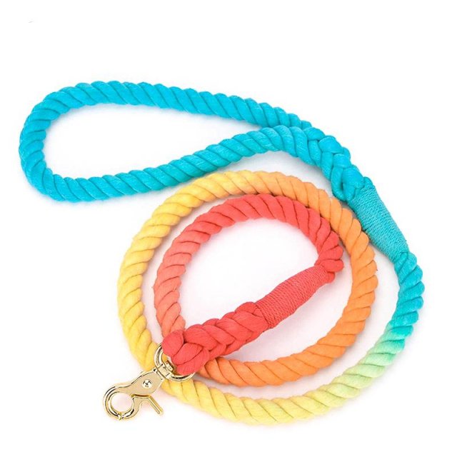 Durable Cotton Rope Dog Leash with Soft Handle