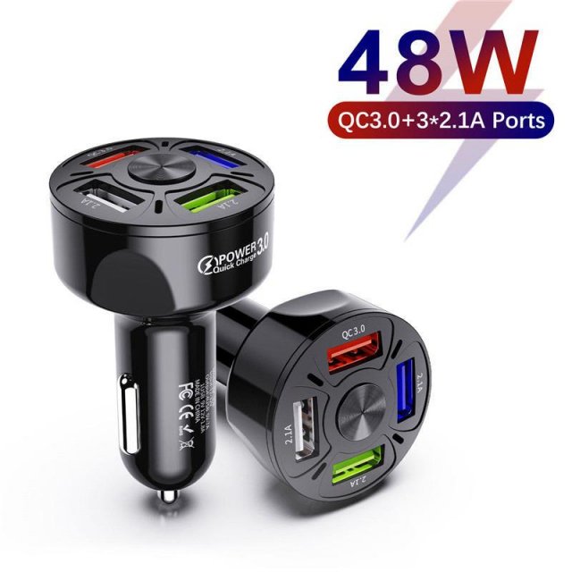 4-Port USB Car Charger