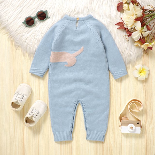 Cozy Autumn Long Sleeve Baby Romper - Image 3