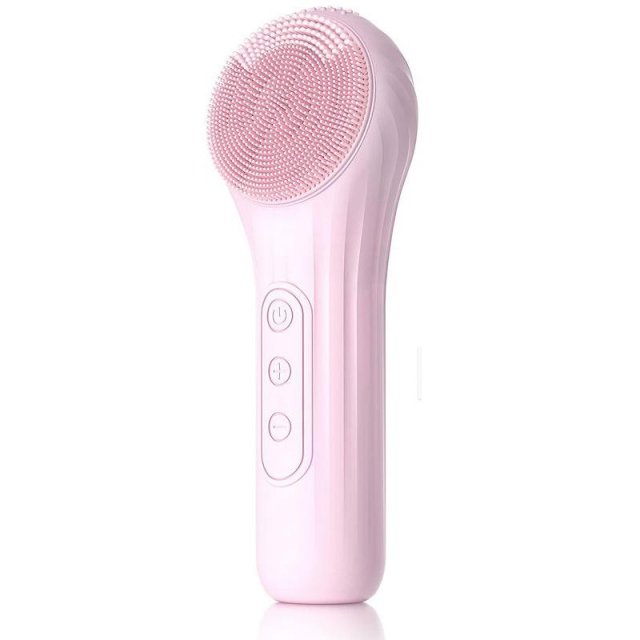 Waterproof Sonic Facial Cleansing Brush with Heating Massage & Exfoliation