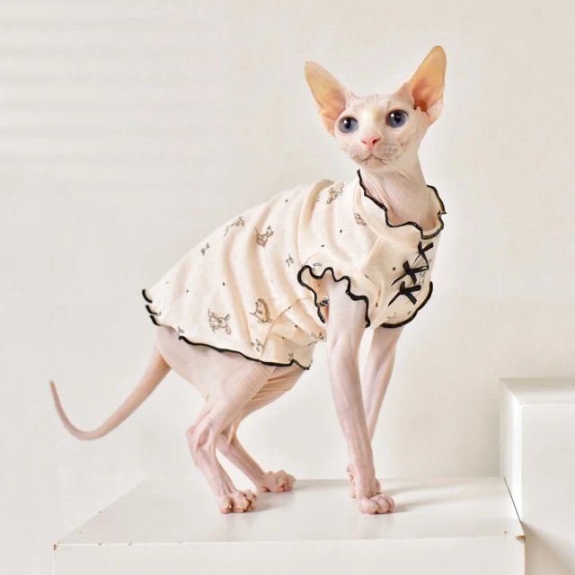 Stylish Sleeveless Vest for Hairless Cats