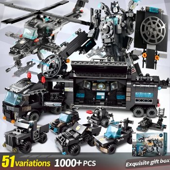 Alternative view of 1000+ PCS Police Station Headquarters Building Set for Kids