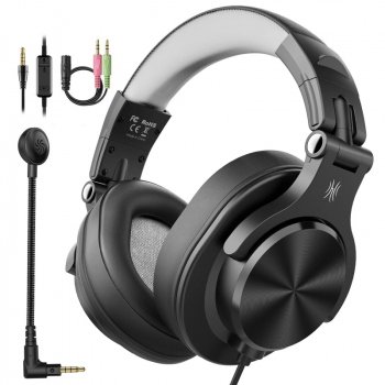 Wired Over-Ear Gaming Headset with Detachable Microphone