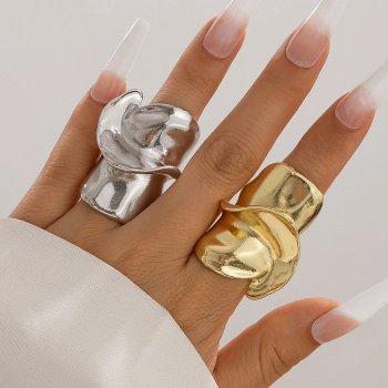 Exaggerated Vintage Gold & Silver Geometric Rings
