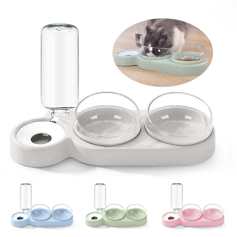 Automatic Pet Feeder for Dogs and Cats – Dual Food and Water Bowls with Dispenser