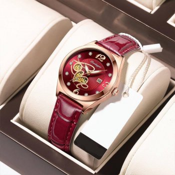 Alternative view of Fashion Quartz Watch for Women - Elegant, Waterproof Leather Band, Luminous Date Clock