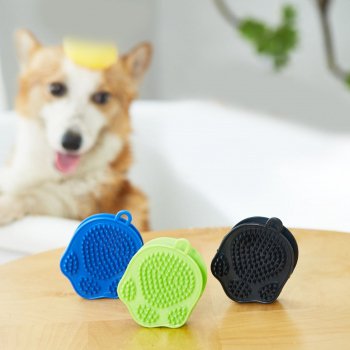 Alternative view of Soft Silicone Pet Grooming & Bath Brush for Dogs and Cats