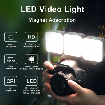 Alternative view of Mini Rechargeable RGB Panel Lamp for Photography