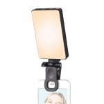 Pocket Clip-On LED Video Light with Adjustable Brightness and Color Temperature
