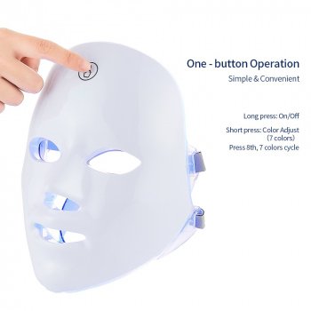 Alternative view of Rechargeable 7-Color LED Facial Mask for Skin Rejuvenation & Anti-Aging