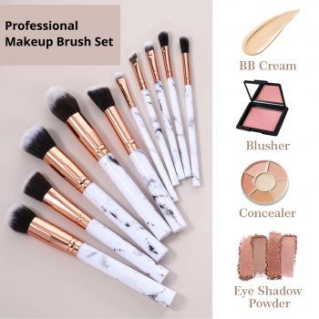 Alternative view of 10-Piece Professional Makeup Brush Set