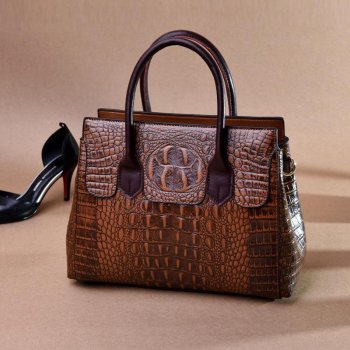 Luxury Crocodile Leather Tote Bag – Large Capacity Designer Crossbody Handbag
