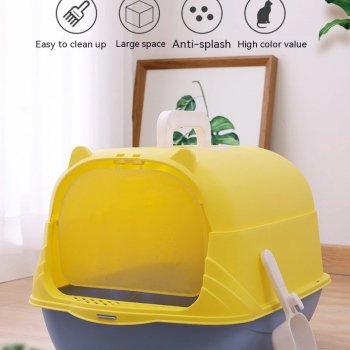 Alternative view of Fully Enclosed Splash-Proof Cat Litter Box
