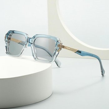 Retro Square Double Color Sunglasses with Gradient Lenses and UV400 Protection