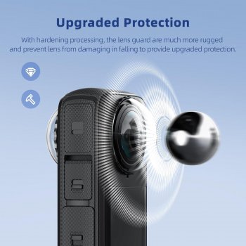 Alternative view of Anti-Scratch Rotating Glass Lens Guards for Insta360 Action Camera