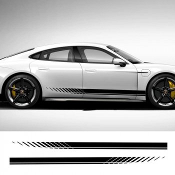 Universal Car Door Vinyl Stickers Sport Stripes Side Decals