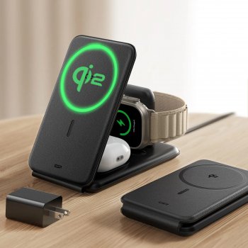 3-in-1 MagSafe Qi2 Charging Station for iPhone, Watch & AirPods