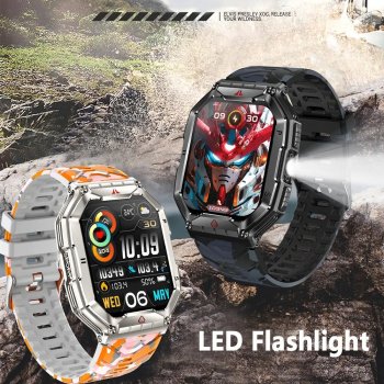 Alternative view of 2.1" Rugged Outdoor Smartwatch with LED Flashlight & Bluetooth Calling