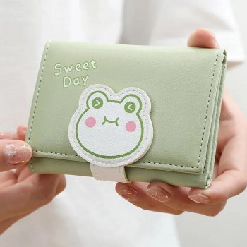 Stylish Short PU Leather Wallet for Women - Compact & High Capacity