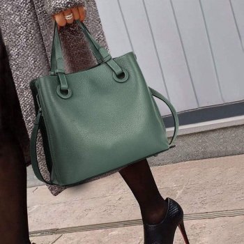 Genuine Leather Crossbody Bucket Bag – Stylish Handbag in Premium Cowhide Leather