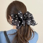 Elegant Polka Dot Bow Hair Clip for Women
